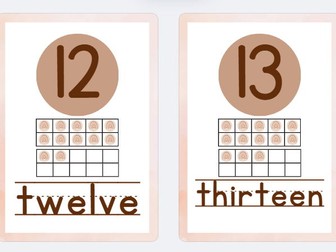 11-20 tens frame number representation posters