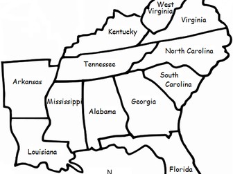 SOUTHEAST REGION OF THE UNITED STATES - Printable handout | Teaching Resources