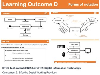 BTEC Digital Information Technology (DIT) - Component 3 (Learning Aim D)