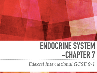 IGCSE International 9-1 Chapter 7 Endocrine system