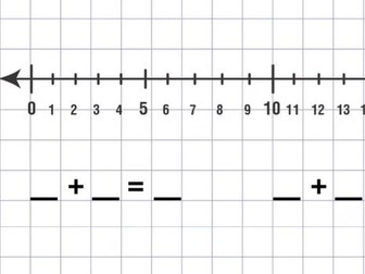 EYFS Maths Numberline and Number sentence