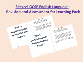 GCSE Edexcel English Language Bundle: Complete Revision and Assessment for Learning Pack