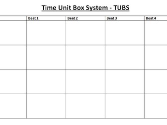 Blank Time Unit Box System (TUBS) Worksheet
