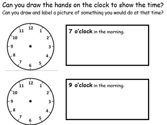 year 1 oclock and half past bundle 14 worksheets teaching resources