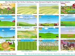 Past Perfect Continuous Tense Barnyard English PowerPoint Game