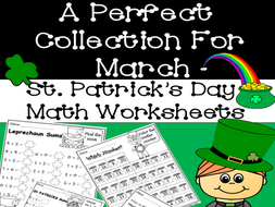 Without st patricks day math worksheets