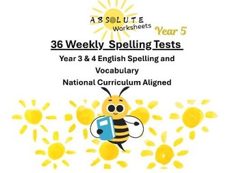 KS2 Year 5 Weekly Spelling Vocabulary Tests NC Workbook