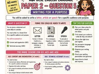AQA Language Paper 2 Question 5 Knowledge Organiser