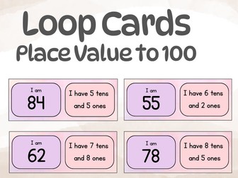 Loop Cards, Place Value to 100