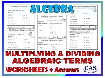 Algebra - Simplifying Algebraic Expressions - Multiplying Dividing Algebraic Terms