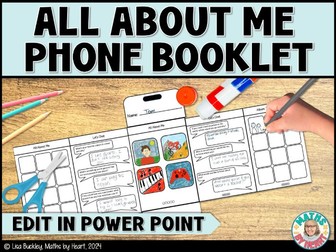 All About Me Editable Art & Writing Booklet