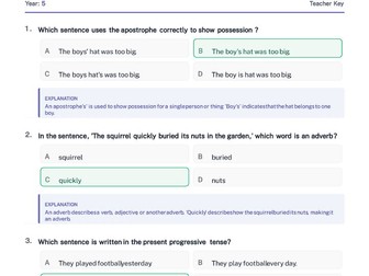 Year5 SPAG Teacher Key