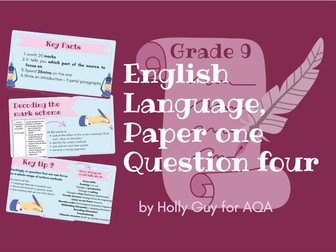 AQA GCSE English Language: Paper 1 Question 4 – Complete Teaching Lesson