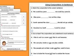 Conjunctions year 2 tes image