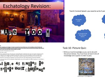 AQA Eschatology Revision- Escape Room