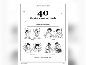 40 Drama Warm-Up Cards - Theatre Games