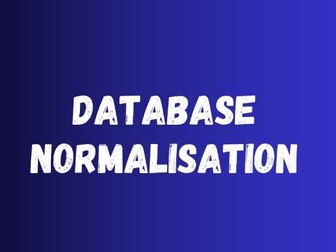 SQL Database Normalisation