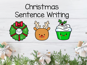 Christmas Sentence Writing worksheets