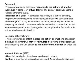 AQA A-Level Attachment Topic Notes