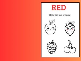 Color the fruit with red