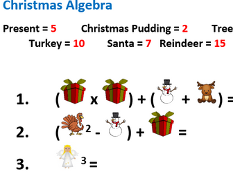 Christmas Algebra