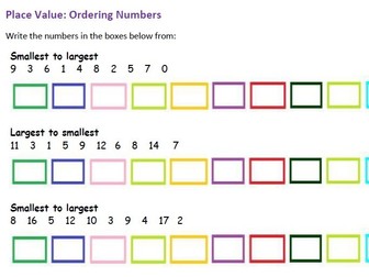 Place Value: Ordering Numbers