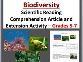 Biodiversity - Science Reading Article - Grades 5-7