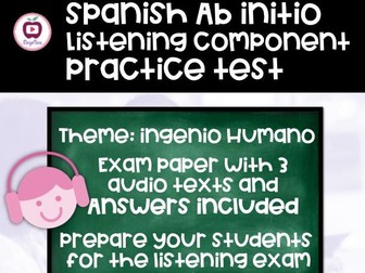 Spanish Ab Initio | IB Listening Exam Practice 1 | Audios + Answers + Scripts