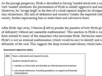 Jekyll & Hyde GCSE Lit Model Answer 4