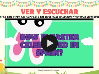Year 8 or 9 Easter Lesson (La Pascua / Semana Santa / Holy Week) with PowerPoint and Worksheet