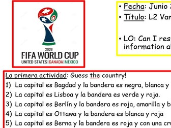 FIFA World Cup 2026 SPANISH (Series of lessons)