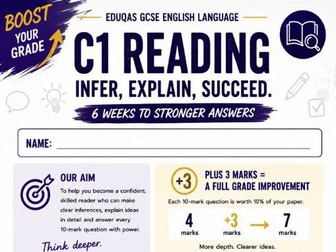 KS4 EDUQAS C1 Language reading- 6 week intervention