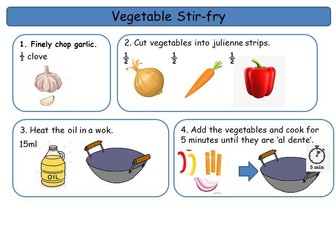 Easy to follow KS3 recipes with pictures