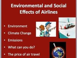 Environmental and Social Effects of Airlines - PowerPoint Lesson Package
