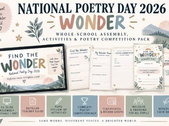 National Poetry Day 2026 | Wonder | Whole-School Assembly Pack