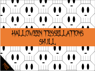 Halloween Maths - skull tessellation activity