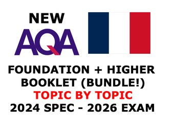 AQA GCSE French vocab booklets - FOUNDATION and HIGHER