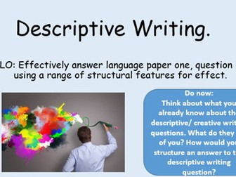 Descriptive Writing Lesson GCSE Language paper 1