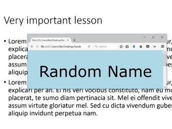 Random Name Generator - Pick names at random with a single keypress