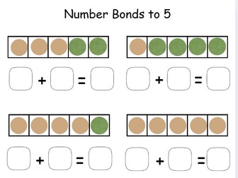 Number bonds to 5 - Five frame