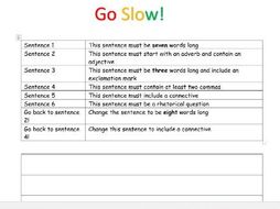 Slow writing paragraph picture
