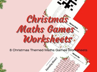 Christmas Maths Games Worksheets