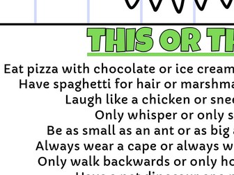 Getting to know you Game THIS or THAT '4'