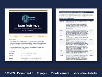OCR J277 Exam Technique & Command Words