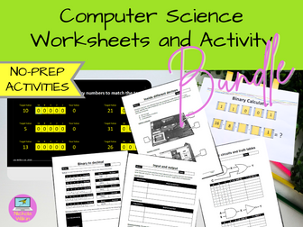 Computer Science Worksheets and Activites