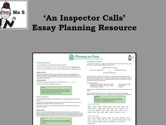 An Inspector Calls - Essay Planning Knowledge Organiser