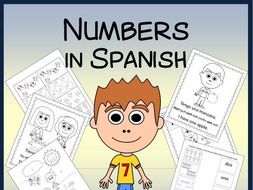 Spanish Numbers Vocabulary Sheets, Worksheets and Memory Game