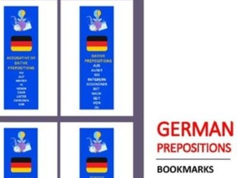 German Prepositions Bookmarks
