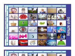 Phonics Consonant Letters b-c(k)-c(s)-d-g-j Photo Battleship Game