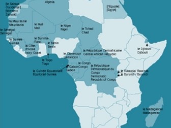 Afrique francophone Map French-Speaking Africa